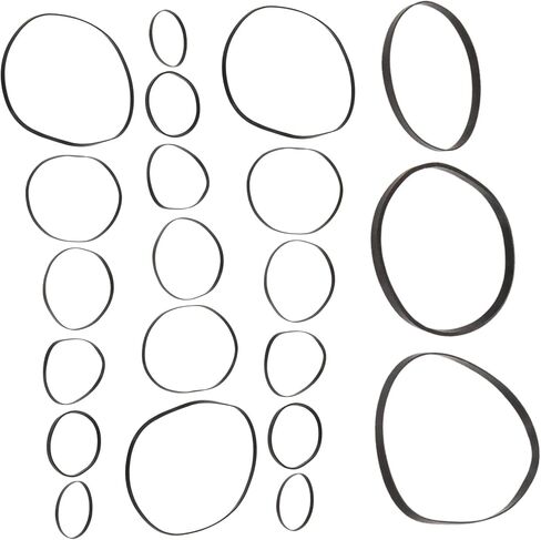 Safigle 250pcs مسجل استبدال حزام المطاط لوسماغ كاسيت امتصاص التصميم المسطح لإصلاح معدات وأجهزة الصوت in Saudi Arabia