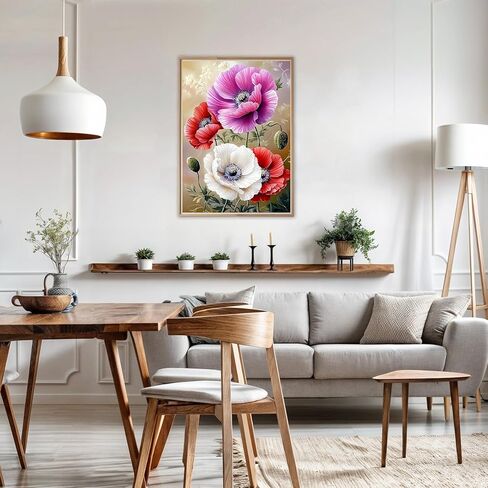 Airdea Cow Diamond Art Painting Kits للبالغين المبتدئين 5D DIY مجموعات فنون جوهرة للديكور الجدار المنزلي 12x16in ، بقرة لطيفة ، جولة كاملة الحفر in Saudi Arabia