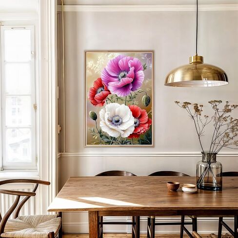 Airdea Cow Diamond Art Painting Kits للبالغين المبتدئين 5D DIY مجموعات فنون جوهرة للديكور الجدار المنزلي 12x16in ، بقرة لطيفة ، جولة كاملة الحفر in Saudi Arabia