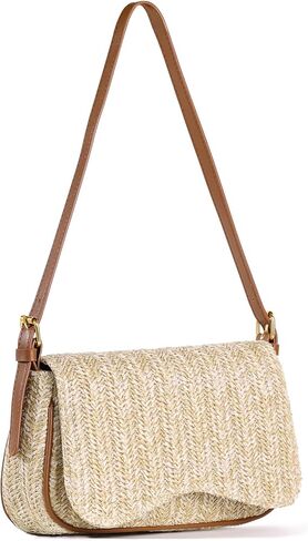 Richeart Straw Purses for Women - Summer Beach Shoulder Purse - Boho Clutch Underarm Bag in Saudi Arabia