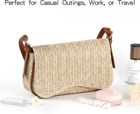 Richeart Straw Purses for Women - Summer Beach Shoulder Purse - Boho Clutch Underarm Bag in Saudi Arabia