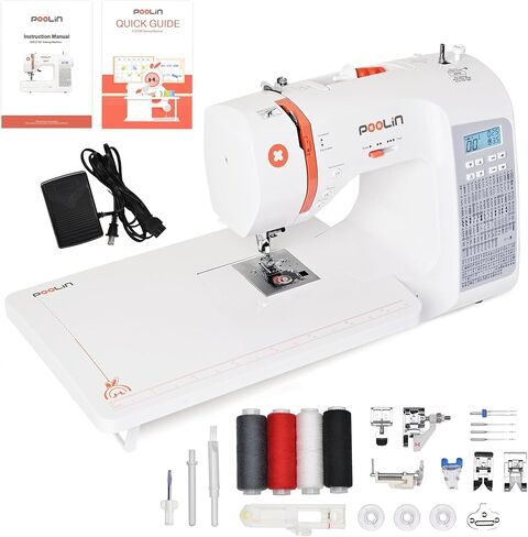 EOC02 Sewing Machine,Computerized Full Featured Machine Sewing with 200 Stitches,7 Feet,LCD Display,Wide Table,Sewing Machine for Beginners,(EOC2720) in Kuwait