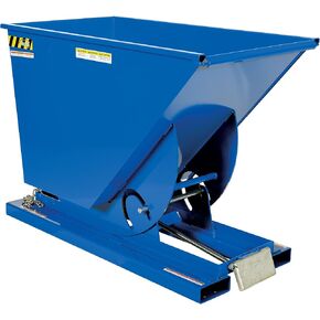 Vestil D-75-LD Steel Light Duty Self Dumping Hopper 3/4 Cubic Yard 2000 Lb. Capacity Blue in Saudi Arabia