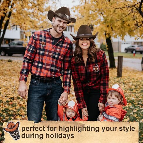 (2 عبوة) قبعات رعاة البقر الوردية للنساء والرجال مع فرق القبعات - إكسسوارات أزياء رعاة البقر الغربية في عيد الهالوين والمهرجانات والبكالوريوس وارتداء اليومية in Kuwait