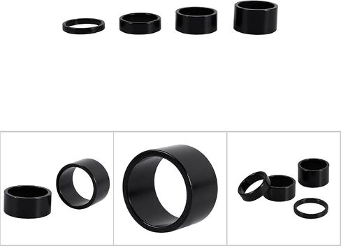 Ejoyous Fork Washer, 4 Colors Optional 4Pcs 5mm / 10mm / 15mm / 20mm Aluminum Alloy Headset Spacer for 28.6mm Front Stem Fork of Mountain Bike, Road (Silver) in Saudi Arabia