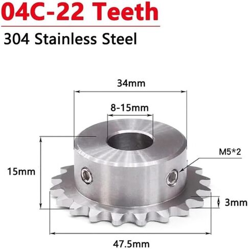 مسننة أسطوانة الأسنان مسننة 1pc 22 أسنان 04C 304 in Kuwait