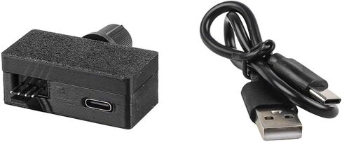 4-Pin Fan Speed Controller USB C Input 12V Output Adjustable Regulator for Computer Cooling System Water Pump 0-100% Range 45x18.5mm Black in Saudi Arabia