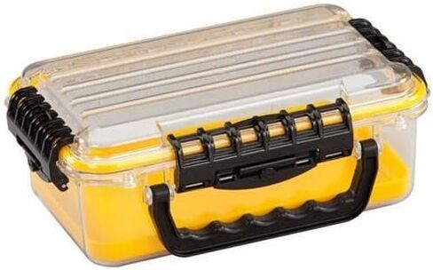 Plano Molding 146000 Medium Polycarbonate Waterproof Case, Clear/Yellow in Saudi Arabia