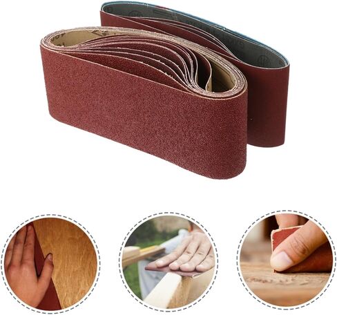 Amosfun 14pcs Polishing Abrasive Belt for Woodworking Metal Sandpaper Grits for Efficient Finishing and Easy Carrying in Saudi Arabia