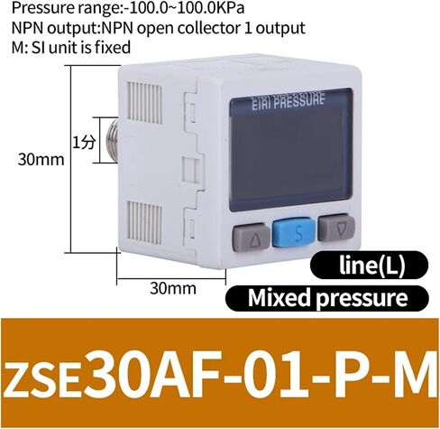 ZSE30AF-01-A ISE30A-01-NML ZSE30A-01-P Pneumatic high-precision digital pressure switch air handler display vacuum sensor(ZS-38-A1 bracket) in Saudi Arabia