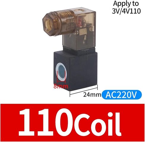 AC220V DC12V DC24V AC24V AC110V pneumatic solenoid valve coil 4V210/220/230-08/06(110 Coil AC220V) in Saudi Arabia