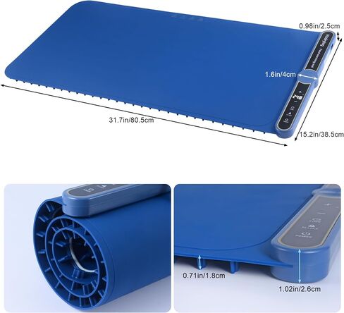 Food Warming Mat – Portable Electric Heating Pad with 9 Temperature Levels, Fast Heating Silicone Tray with Raised Feet, Roll-Up Buffet Heat Plate for Parties, Home & Travel Use (Beige) in Saudi Arabia