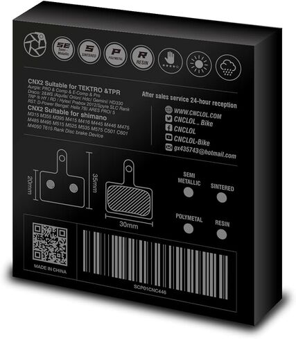 Bike Brake Pads for Shimano B01S B03S B05S M315 M355 M365 M375 M395 M445 M446 M447 M486 M495 M515 M525 M585 M615 M675 Resin/Semi-Metallic/Polymetallic in Kuwait