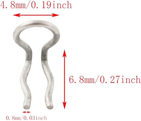Taodan 12pcs دراجة تصاعد مقطع من التيتانيوم الحديد دراجة الفرجار الربيع مقطع 0.25x0.18x0.03inch فرامل الفرجار لطريق الجبل cyclocross الدراجة مقطع دبوس ثابت in Saudi Arabia