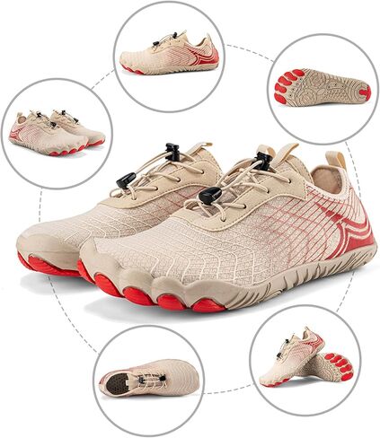 Hike Barefoot Shoes for Men Women Breathable & Non-Slip Athletic Footwear Wide Toe Water Shoes in Saudi Arabia