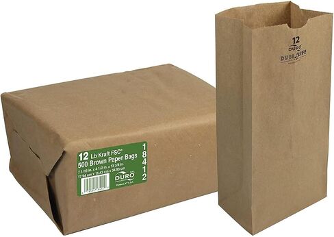 Duro Bag Mfg. Co. 18412 12# 100% Recycled Kraft Bag in Saudi Arabia