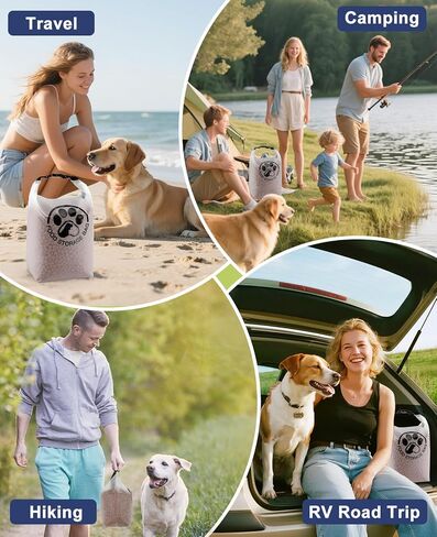 حقيبة تخزين طعام للحيوانات الأليفة للسفر-حاوية طعام داكنة للتسرب الشفافة مع إغلاق لفة ، تحافظ على طازجة في رحلة التخييم ، ركوب الكلاب ، عطلة نهاية الأسبوع (14 كوبًا) in Kuwait