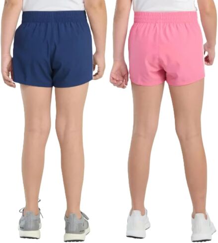 Adidas Youth 2-Pack 3 Stripes Short (US, Alpha, Medium, Regular, Blue/Pink) in Saudi Arabia