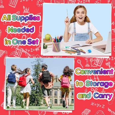52 Pcs High School Supplies Kit with Backpack, Back to School Supplies Bag Set College Bundle Essential Stuff Bulk Stapler Notebook Calculator for Senior Student Teen Classroom(Black) in Saudi Arabia