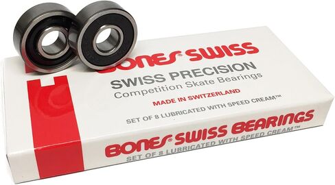 Bones Swiss Skateboard Bearings 8-Pack with Speed Cream Lubricant in Saudi Arabia