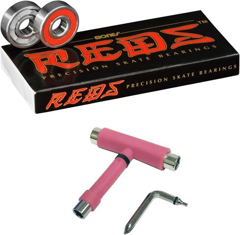 Bones Reds Bearings + Skate T-Tool + فواصل (أحمر) in Saudi Arabia