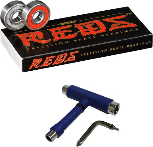 Bones Reds Bearings + Skate T-Tool + Spacers (Red) in Kuwait