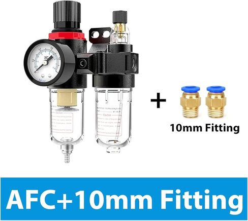 Air Source Processor Compressor AFC2000 1/4 Air Filter Oil Water Seperator Regulator Pressure Reducer Vavle Trap(AFC2000w10mm) in Kuwait