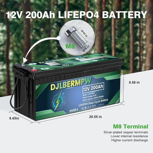 بطارية 12V 100AH ​​LIFEPO4 بطارية 12V الليثيوم 100AH ​​، 15000 بطاريات ليثيوم بدورة عميقة المدمجة في 100A BMS 1280WH و 10 سنوات من العمر ل RV ، Solar ، Golf Cart ، Kayak ، 30-70 IBS Trolling Motor in Kuwait