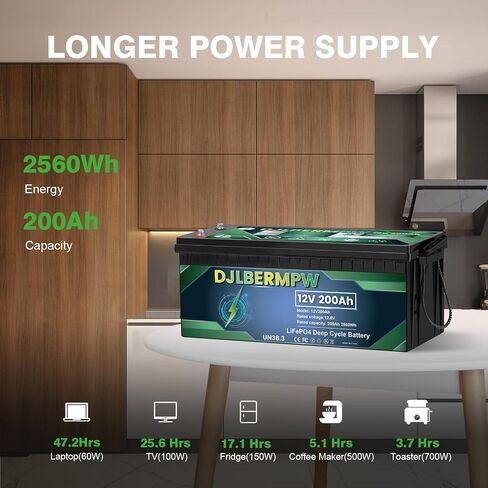 بطارية 12V 100AH ​​LIFEPO4 بطارية 12V الليثيوم 100AH ​​، 15000 بطاريات ليثيوم بدورة عميقة المدمجة في 100A BMS 1280WH و 10 سنوات من العمر ل RV ، Solar ، Golf Cart ، Kayak ، 30-70 IBS Trolling Motor in Kuwait