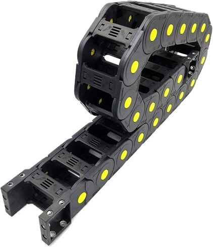 Transmission Chain of Power 1 Meter 30x103mm Bridge Type Drag Cable Wire Carrier Chain for CNC Engraving Machine Trailer Transmission Towline Transmission Chain of Power(R125) in Saudi Arabia
