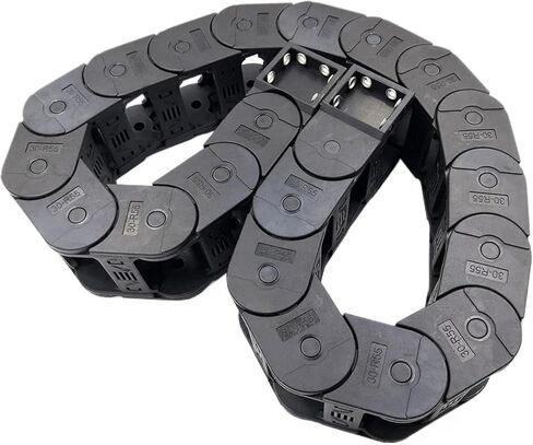 Transmission Chain of Power 1 Meter 30x25mm Transmissin Chain Wire Carrier Drag Cable Towline with End Connectors for CNC Router Machine Tools Transmission Chain of Power(R75) in Saudi Arabia