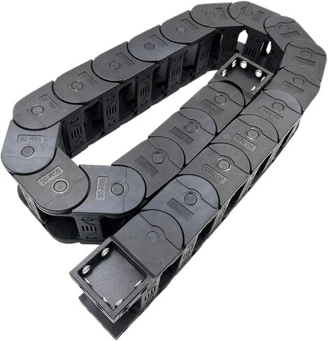 Transmission Chain of Power 1 Meter 30x25mm Transmissin Chain Wire Carrier Drag Cable Towline with End Connectors for CNC Router Machine Tools Transmission Chain of Power(R75) in Saudi Arabia