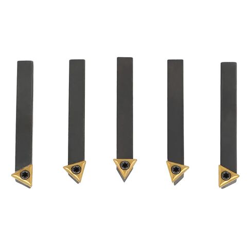 1/4 Inch Indexable Carbide Turning Tool Holder Set Lathe Turning Tools for Finishing Operations with 5 Carbide Inserts in Saudi Arabia