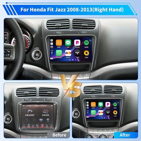 [8 Core 4G+64G] Car Radio for Dodge Journey 2011-2019 and for Fiat Freemont 2012-2014 with Wireless Carplay Android Auto,9'' Touchscreen Car Stereo with WiFi/GPS Bluetooth FM/RDS+AHD Backup Camera in Kuwait