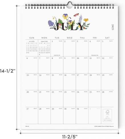 Cabbrix Mini Calendar 2025-2026 تقويم الحائط ، 18 شهرًا ، يمتد التقويم من يوليو 2025 إلى ديسمبر 2026 ، مخطط شهري يبلغ 6 × 9 بوصة لتنظيم المنازل المدرسية in Kuwait