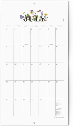 Cabbrix Mini Calendar 2025-2026 تقويم الحائط ، 18 شهرًا ، يمتد التقويم من يوليو 2025 إلى ديسمبر 2026 ، مخطط شهري يبلغ 6 × 9 بوصة لتنظيم المنازل المدرسية in Kuwait