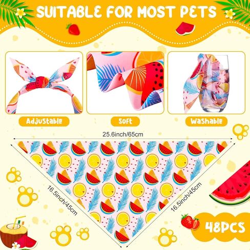 48 Pcs 4th of July Dog Bandanas Bulk Patriotic Bandana to Dog Independence Day Puppy Triangle Scarf Bibs Adjustable Washable Scarves for Small Medium Pet Independence Day Costume Accessory in Saudi Arabia