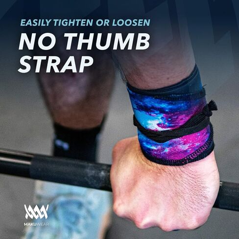 Galaxy Wrist Wraps for Weightlifting, Powerlifting, Crossfit, Gymnastics, MMA, Strength Training, Olympic Weightlifting, Cross Training, Body Building, Yoga Support in Saudi Arabia