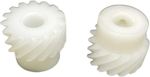 2pcs التروس الحلزوني الحلزوني النايلون - 15 أسنان ، وحدة واحدة ، ثقب داخلي 6-8 مم ، للاستخدام الزراعي والميكانيكي (6 مم يتحمل 15 أسنان) in Saudi Arabia