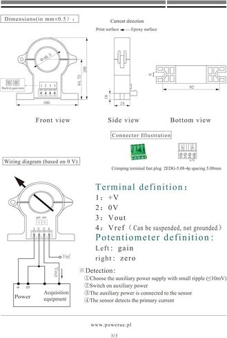 HSTS40 INPUT ± 200A ± 500A ± 800A ± 1000 ± 1500A ± 2000a الإخراج 2.5 ± 0.625V الجهد الفردي +5V 1 ٪ DC-25KHz المستشعر الحالي CURRESS (2000A) in Kuwait