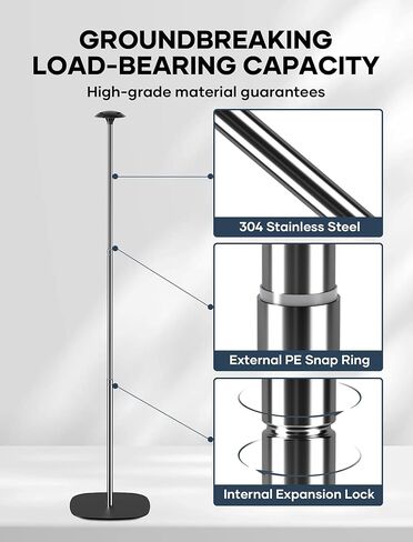 APXL Cover Cover Support Support Support Supports ، ALDEN ALDABLE 304 POLES POBES مع قاعدة سبيكة من الحديد الكامل لللمس الثابتة لجون القوارب القارب القمرية القمرية القمامة بيميني. in Kuwait