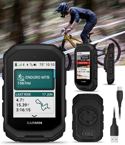 Garmin Edge MTB GPS Bike Computer مع مقاييس الدراجات الجبلية ، وخرائط Trail و Topo ، ونظام تحديد المواقع العالمي متعدد النطاق ، والملاحة ، و MTB يتصاعد مع Wearble4U PowerBank in Saudi Arabia