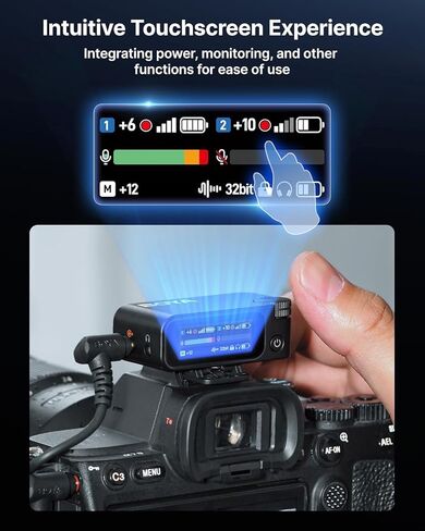 Boya Boyamic 2 microphones اللاسلكية لجهاز iPhone 15-16/Android/PC/Camera ، إلغاء ضوضاء الذكاء الاصطناعي ، تسجيل داخلي عائم 32 بت ، شاشة تعمل باللمس AMOLED ، بطارية 984 قدم 54H مع حالة الشحن (مع MIC مقطع) in Saudi Arabia