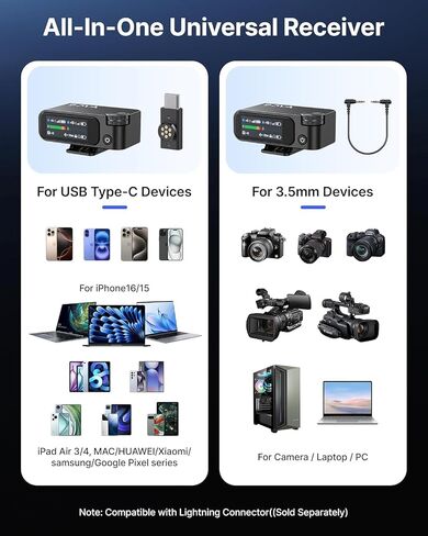 Boya Boyamic 2 microphones اللاسلكية لجهاز iPhone 15-16/Android/PC/Camera ، إلغاء ضوضاء الذكاء الاصطناعي ، تسجيل داخلي عائم 32 بت ، شاشة تعمل باللمس AMOLED ، بطارية 984 قدم 54H مع حالة الشحن (مع MIC مقطع) in Saudi Arabia