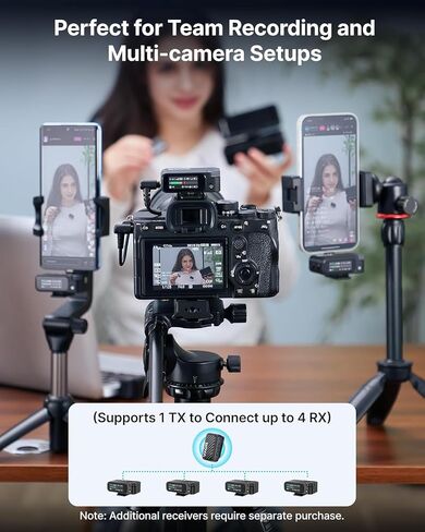 Boya Boyamic 2 microphones اللاسلكية لجهاز iPhone 15-16/Android/PC/Camera ، إلغاء ضوضاء الذكاء الاصطناعي ، تسجيل داخلي عائم 32 بت ، شاشة تعمل باللمس AMOLED ، بطارية 984 قدم 54H مع حالة الشحن (مع MIC مقطع) in Saudi Arabia