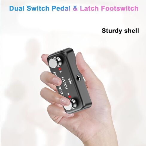 Dual Footswitch Latch Pedal 2-Way Pedal Foot Switch Controller Ampero Switch 6.35 mm, Latch Tap Switch For Guitar Effect Pedal in Kuwait