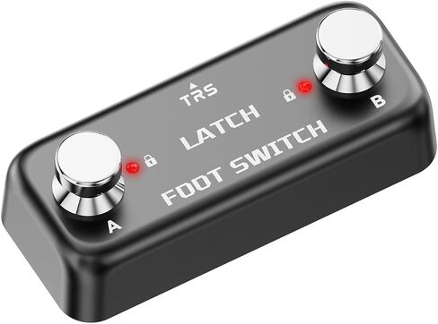 Dual Footswitch Latch Pedal 2-Way Pedal Foot Switch Controller Ampero Switch 6.35 mm, Latch Tap Switch For Guitar Effect Pedal in Kuwait
