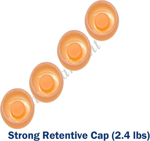 Overdenture Retention Cap Locater Replacement Male Inserts Caps Standard Pink 2.4lbs Xtra-Light (4Pcs Overdenture Male Inserts Caps Pink 2.4lbs) in Kuwait