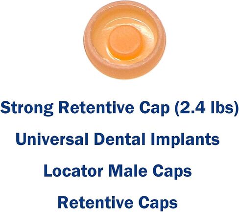 Overdenture Retention Cap Locater Replacement Male Inserts Caps Standard Pink 2.4lbs Xtra-Light (4Pcs Overdenture Male Inserts Caps Pink 2.4lbs) in Kuwait