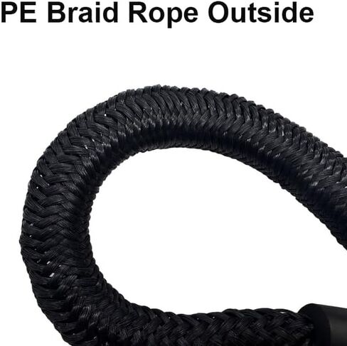 Boat Bungee Dock Lines, Mooring Rope with Stainless Steel Clip,Boat Ropes for Docking, Boat Accessories, Suit for PWC, Kayak, Jet Ski, Seadoo, WaveRunner, Pontoon, Bass Boat, 4ft (Black) in Saudi Arabia